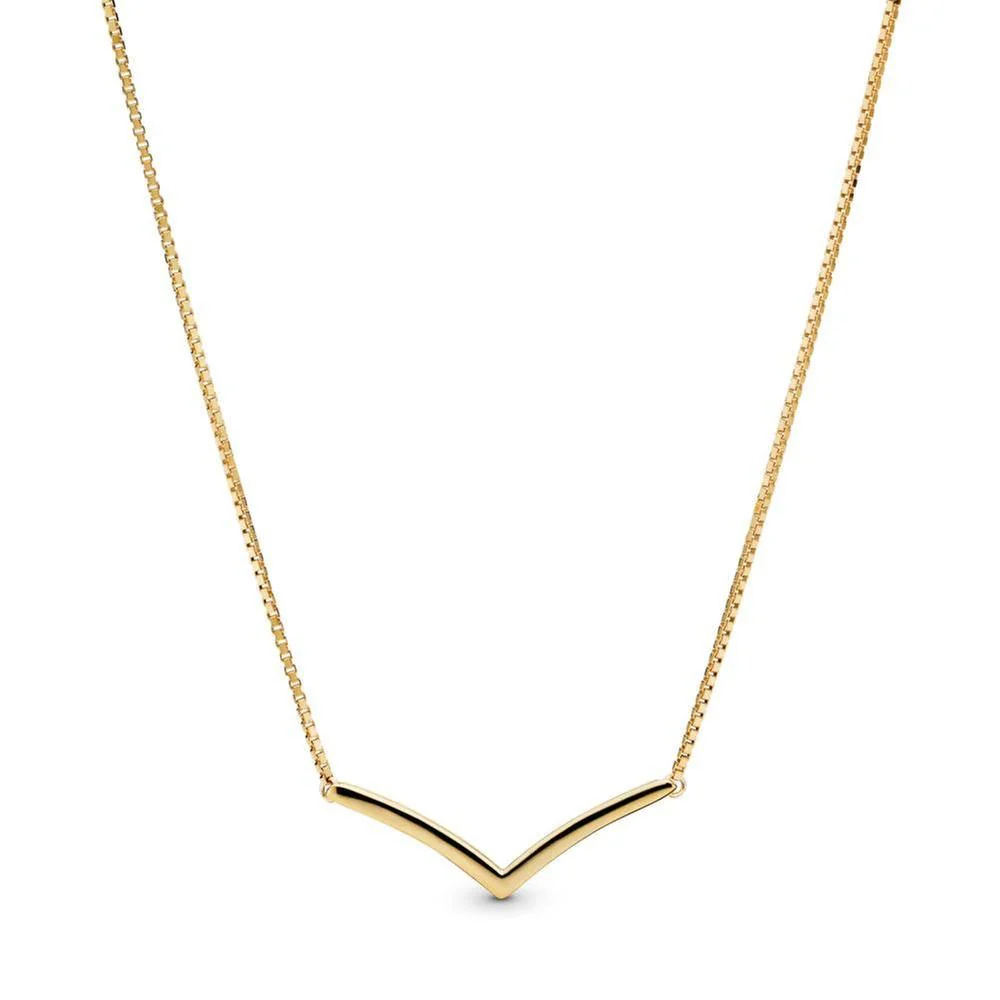 Pandora Shine Polished Wishbone Necklace 368710C00