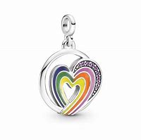 Pandora ME Rainbow Heart Medallion Charm 791793C01
