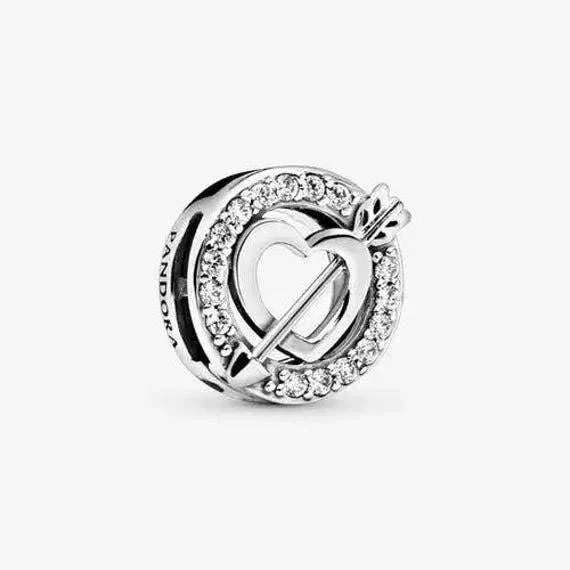 Pandora Reflexions Collection Asymmetric Heart & Arrow Clip/ Charm 797793CZ