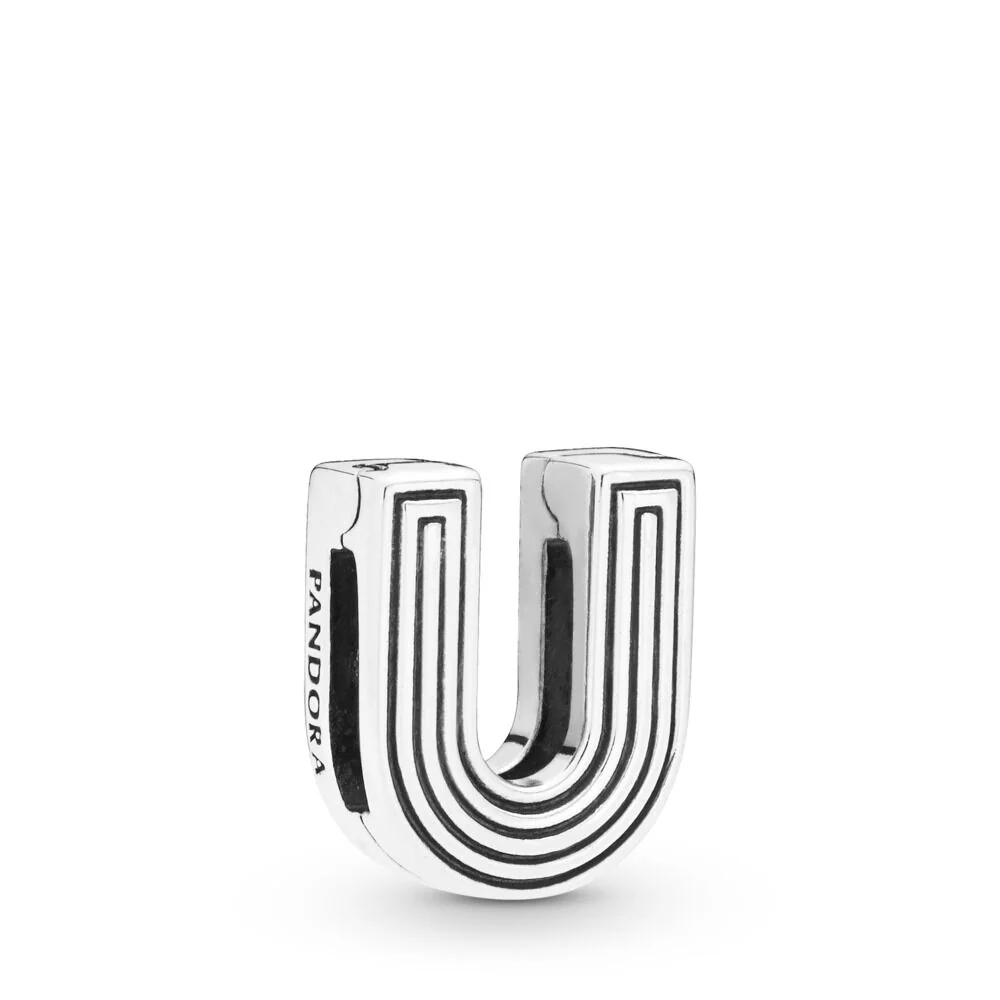 Pandora Reflexions Collection Letter U Clip Charm 798217