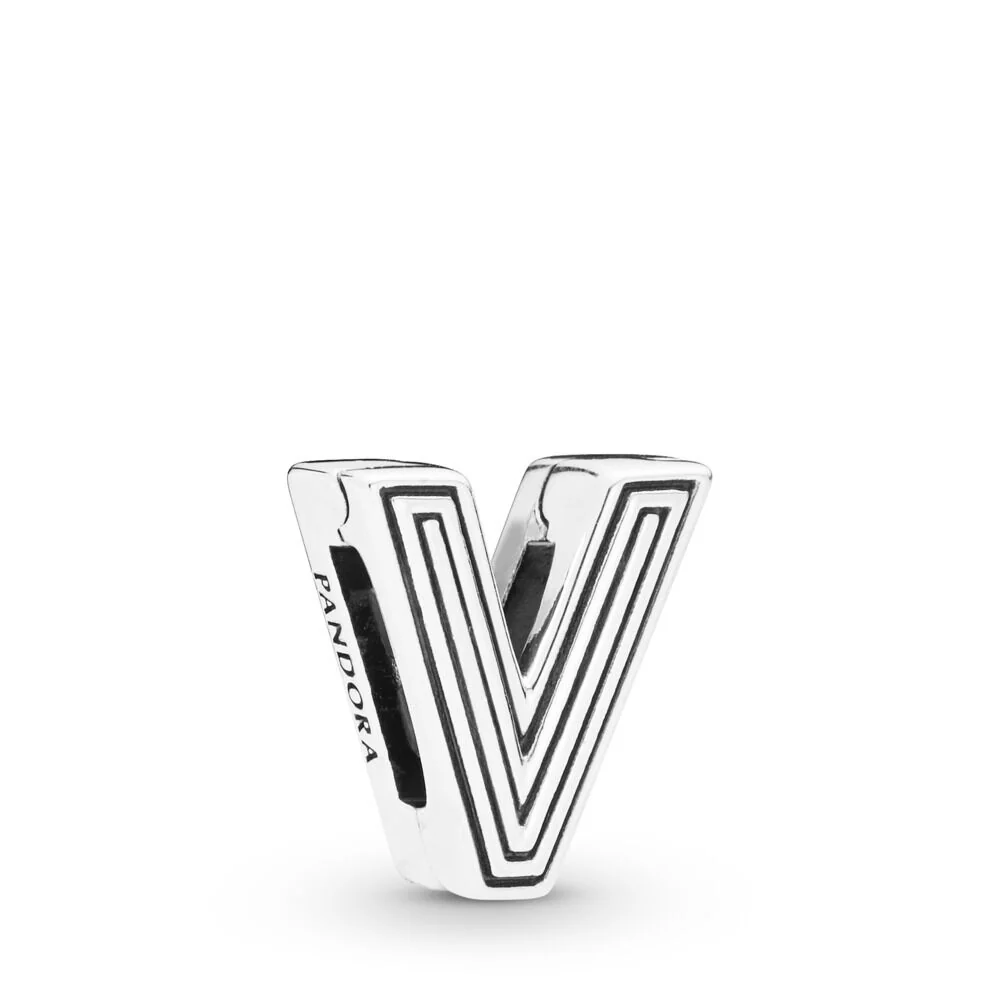 Pandora Reflexions Collection Letter V Clip Charm 798218