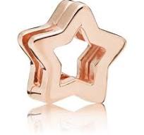 Pandora Reflexions Collection Rose Sleek Star Clip/ Charm 767544