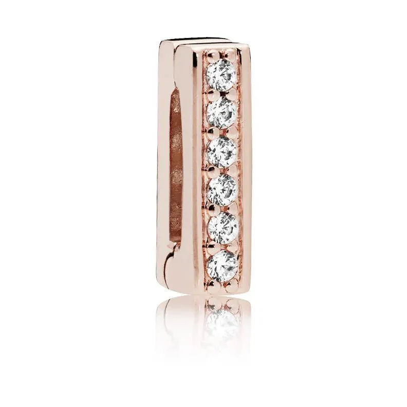 Pandora Reflexions Collection Rose Gold Color Timeless Sparkle clip/ Charm 787633CZ