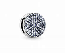 Pandora Reflexions Pavé Snowflake Blue Crystal Clip Charm 797583C01