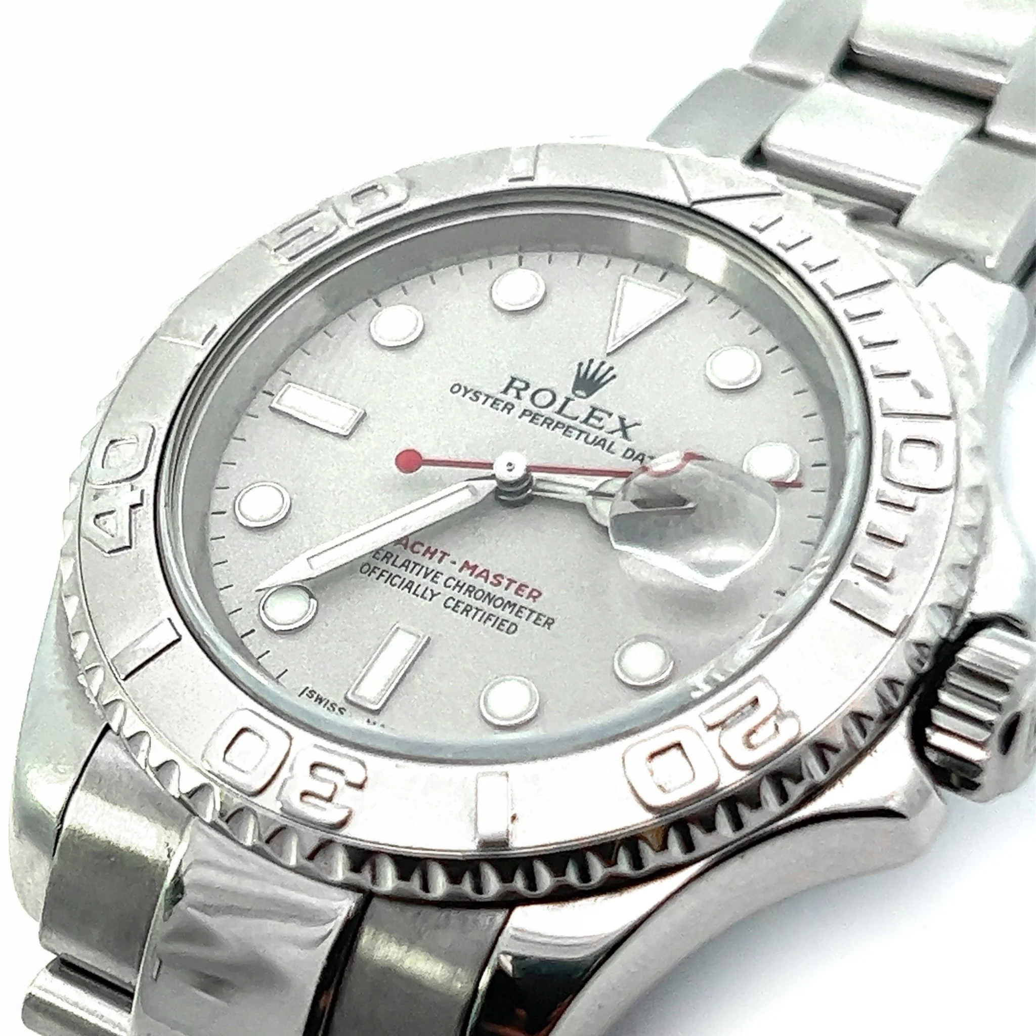 Pre-Owned Rolex Steel Yacht-Master 40 Platinum Dial - Image 2