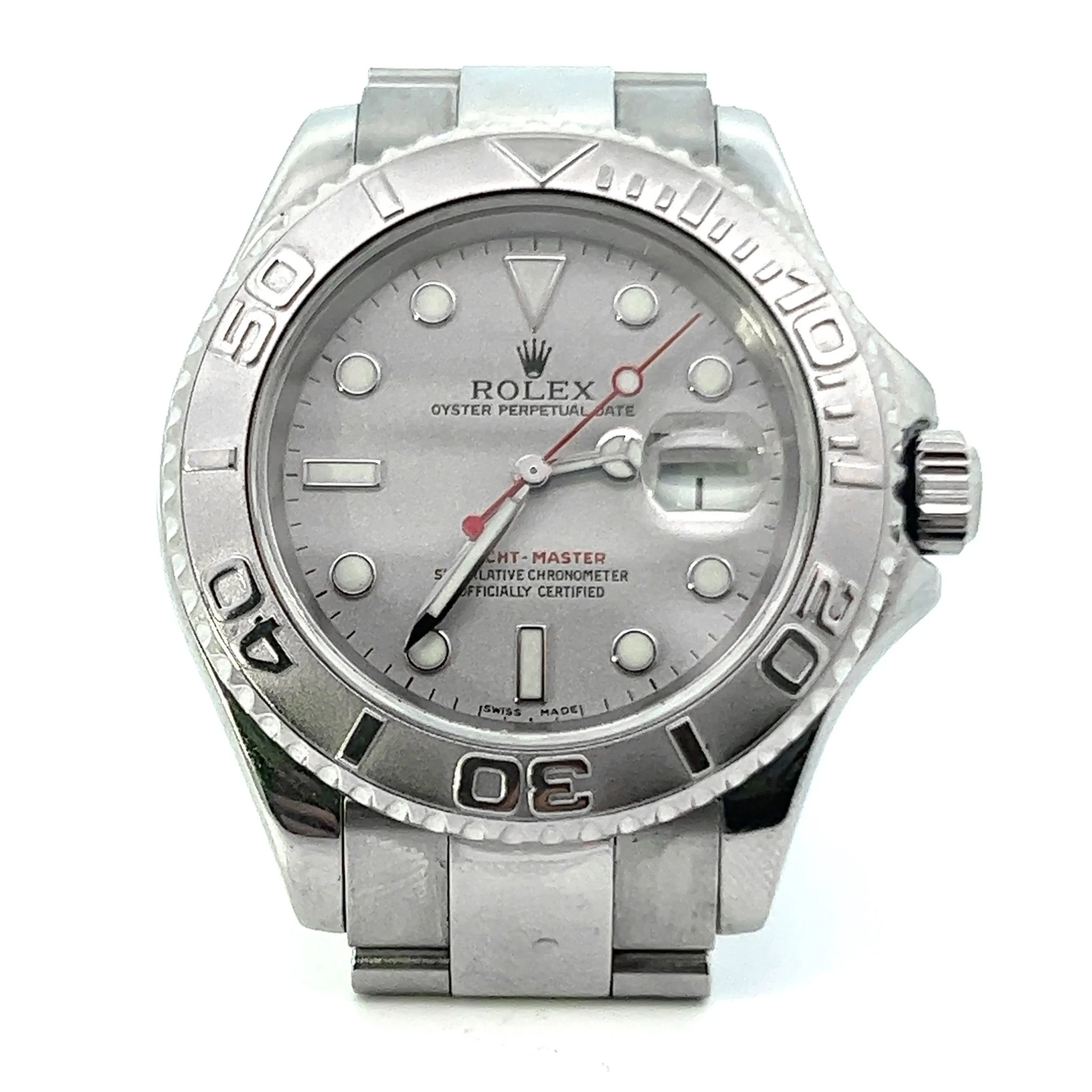 Pre-Owned Rolex Steel Yacht-Master 40 Platinum Dial - Image 3