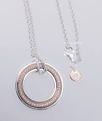 Rose Pandora Signature Two-tone Loop & Chain / 382772c01