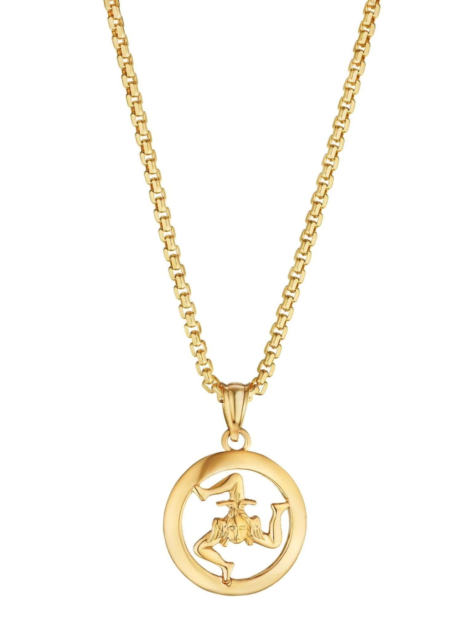 14k Gold Sicilian Trinacria Pendant - Image 3