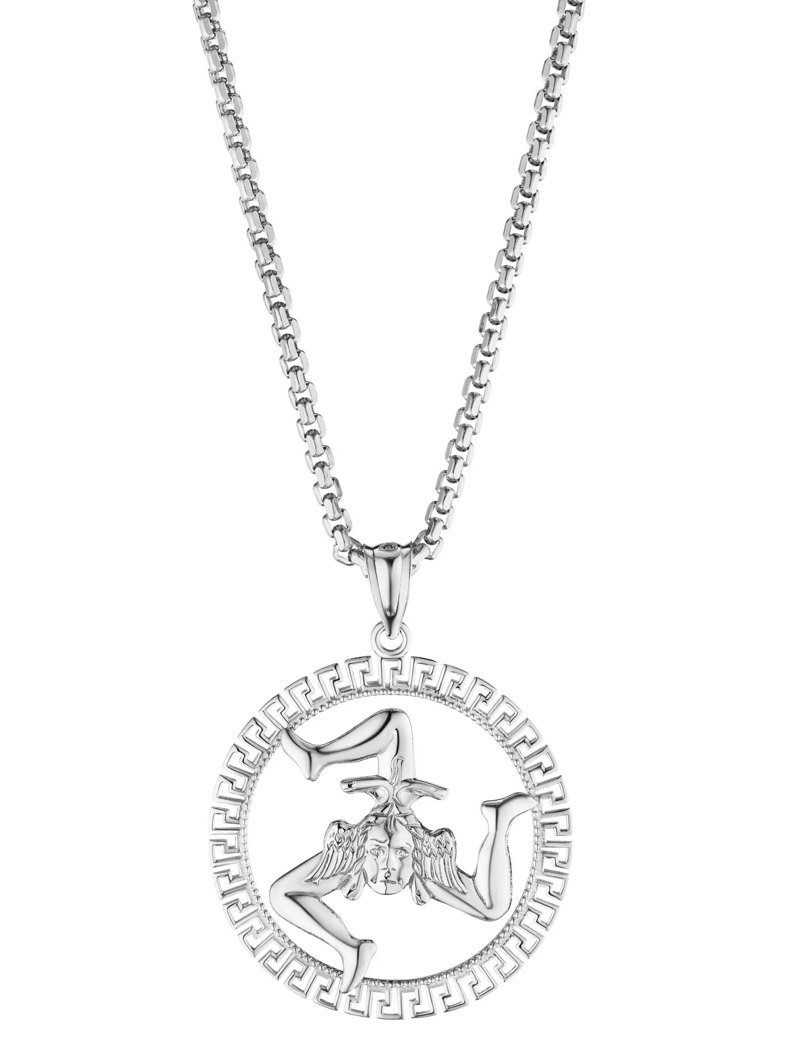 14k Gold Sicilian Trinacria Pendant With Key Bezel - Image 4
