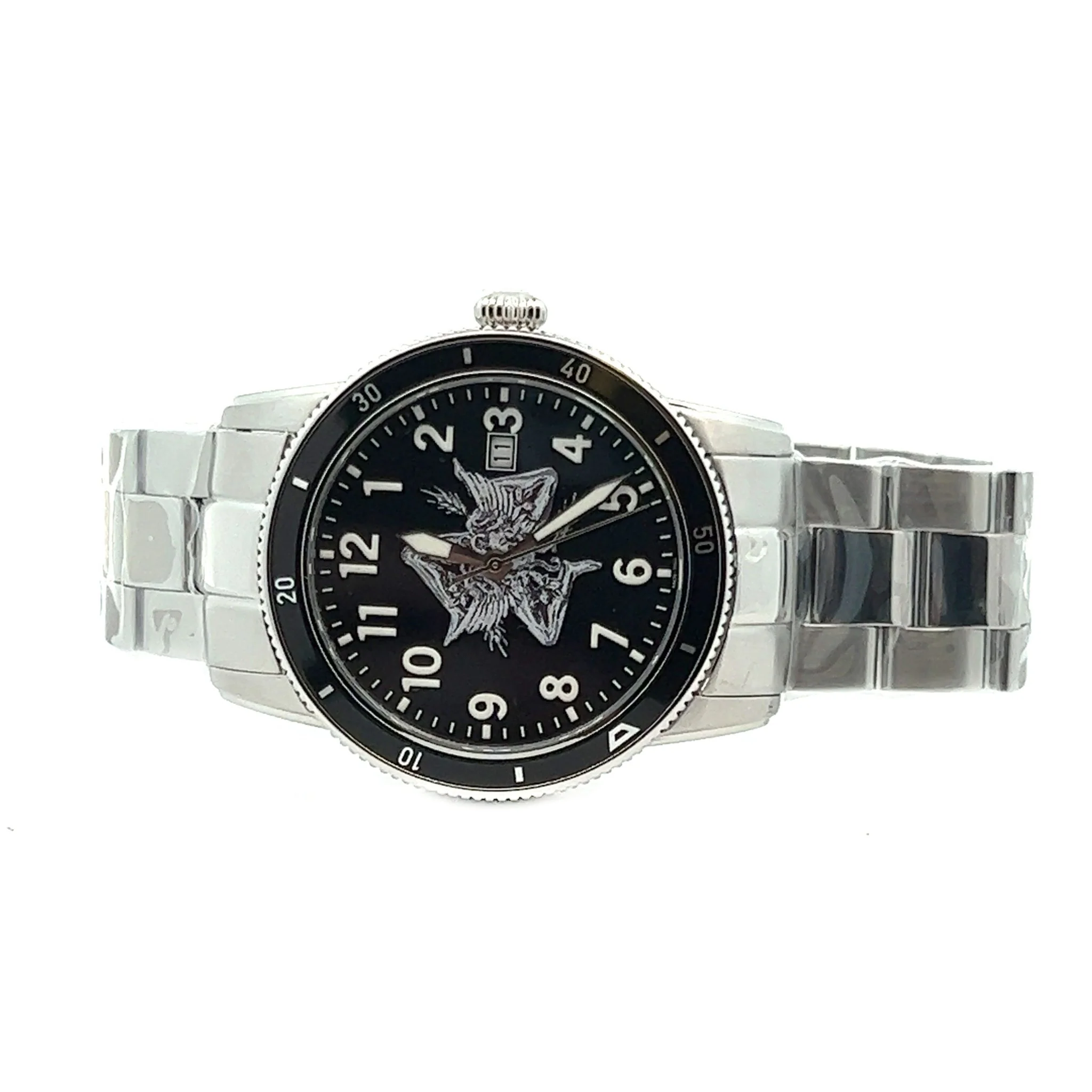 Tivoli Jewelers Stainless Steel Trinacria Watch with Swiss Movement - Image 3